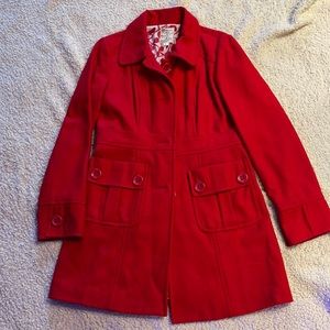Red Tulle Peacoat